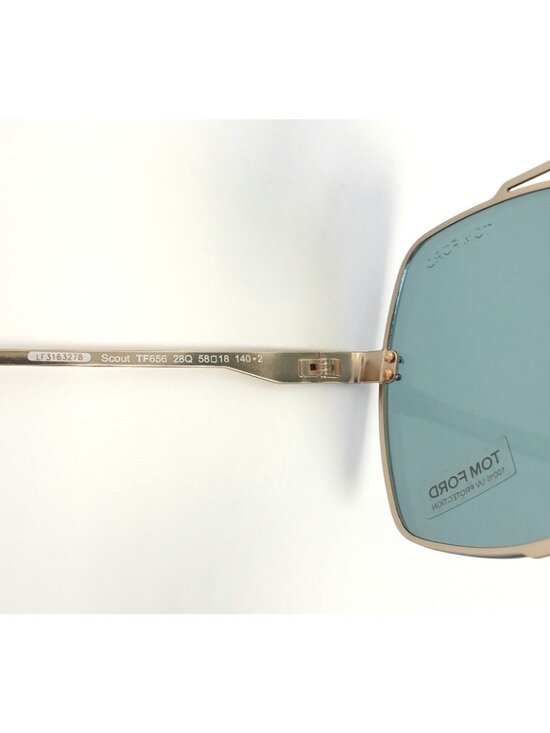 TOM FORD Scout TF656 28Q 58mm Oversized Butterfly Sunglasses Gold / Green main image 4